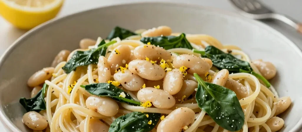 Creamy Lemon White Bean Pasta